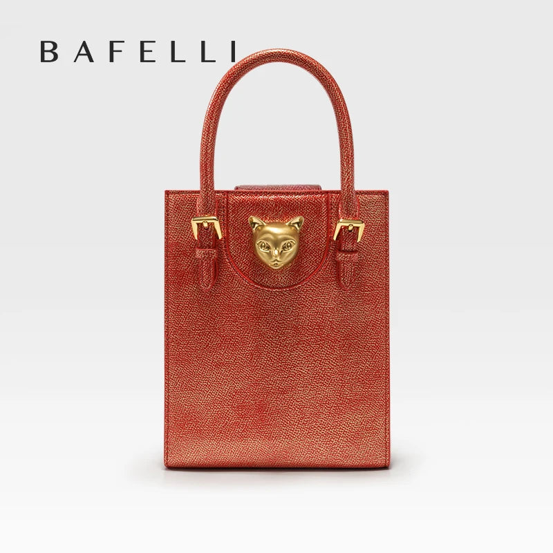 Elegant Genuine Leather Mini Crossbody and Tote Bag