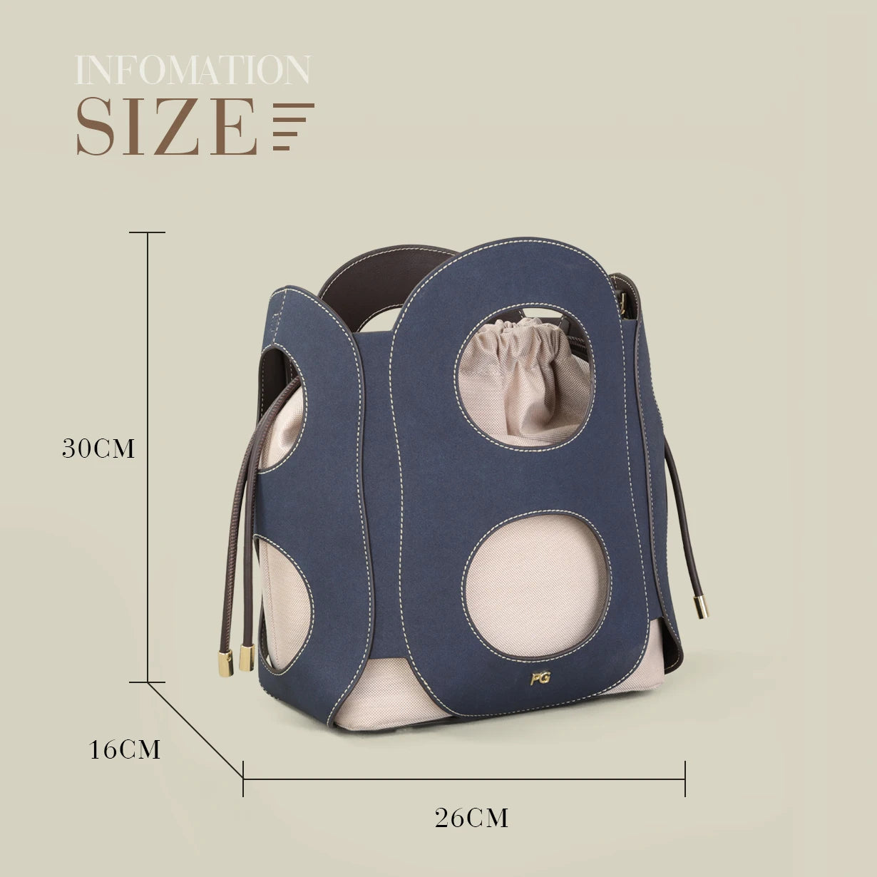 Hollow Design Bucket Shoulder Bag – Stylish and Lightweight
