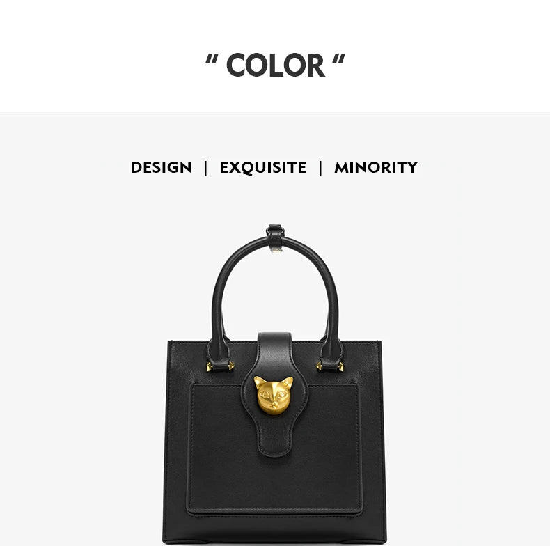 Split Leather Business Tote Bag