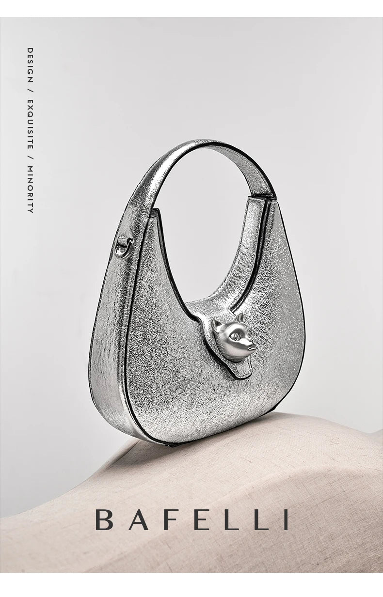 Patchwork Genuine Leather Hobo Shoulder and Crossbody Bag