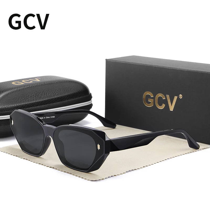 Acetate Cat Eye Polarized Sunglasses