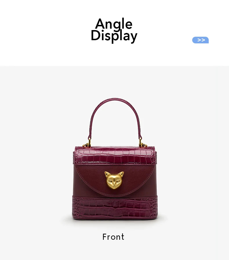 Genuine Leather Bucket Bag – Animal Print Style