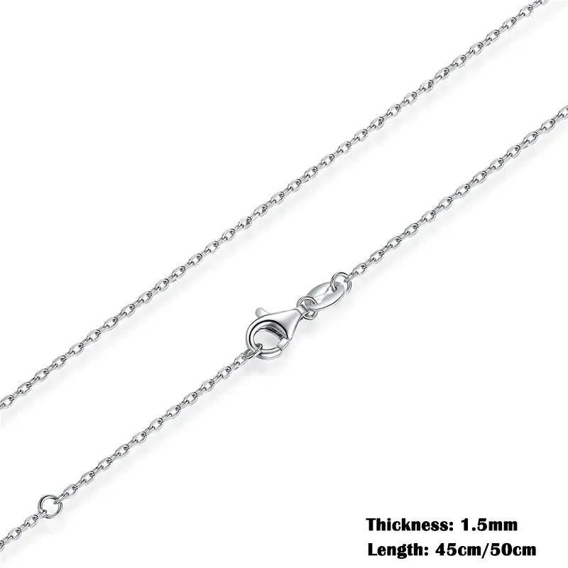 Sterling Silver Adjustable Chain Necklace – Lobster Clasp