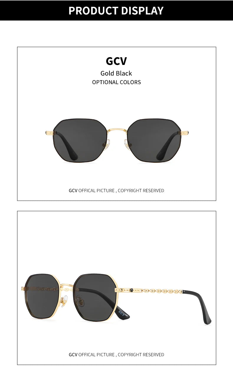 Square Polarized Sunglasses – Aluminium Frame
