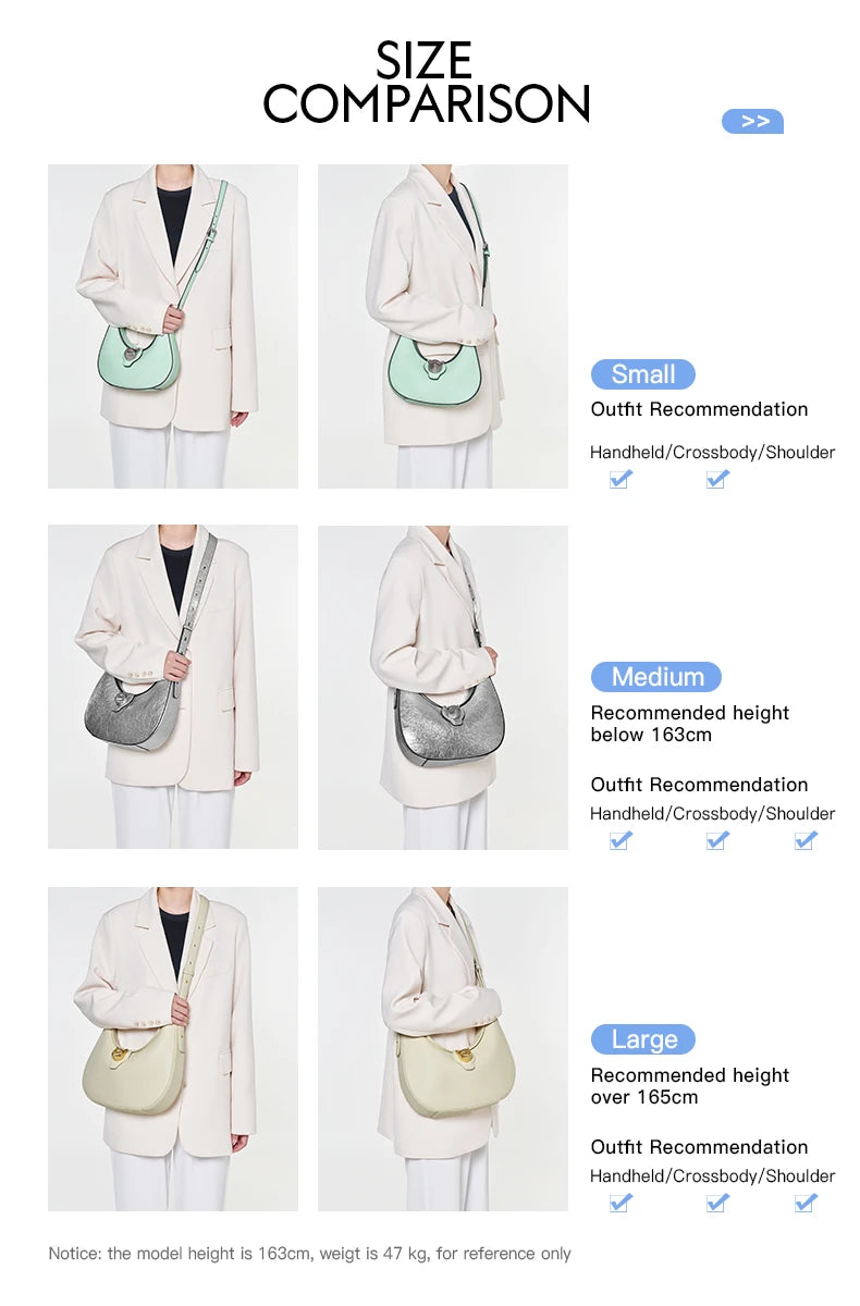 Patchwork Genuine Leather Hobo Shoulder and Crossbody Bag