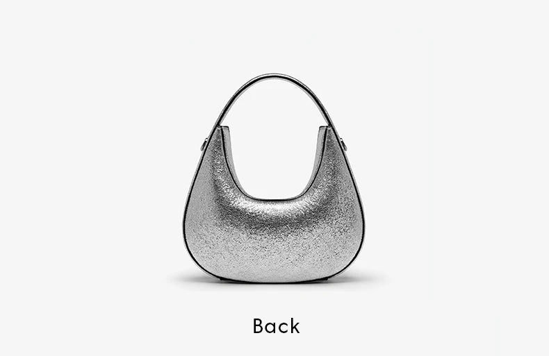 Patchwork Genuine Leather Hobo Shoulder and Crossbody Bag