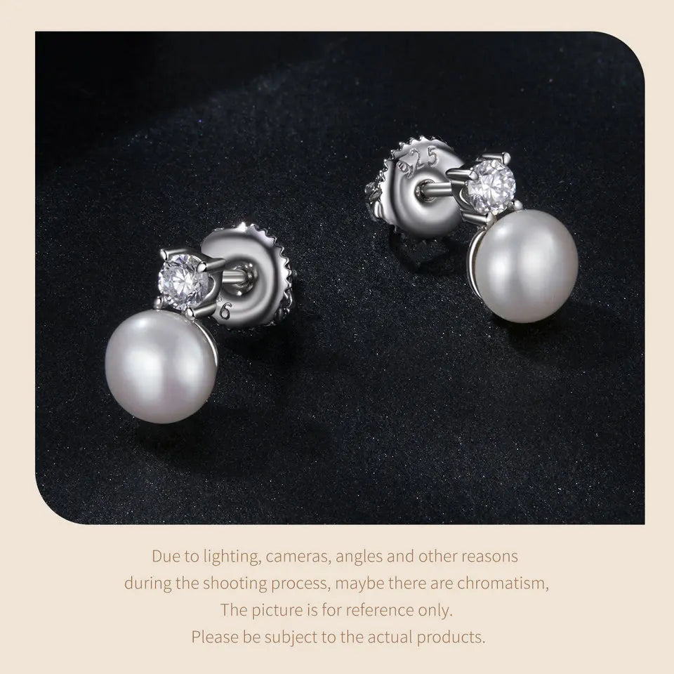 D-Color Moissanite Stud Earrings – 925 Sterling Silver