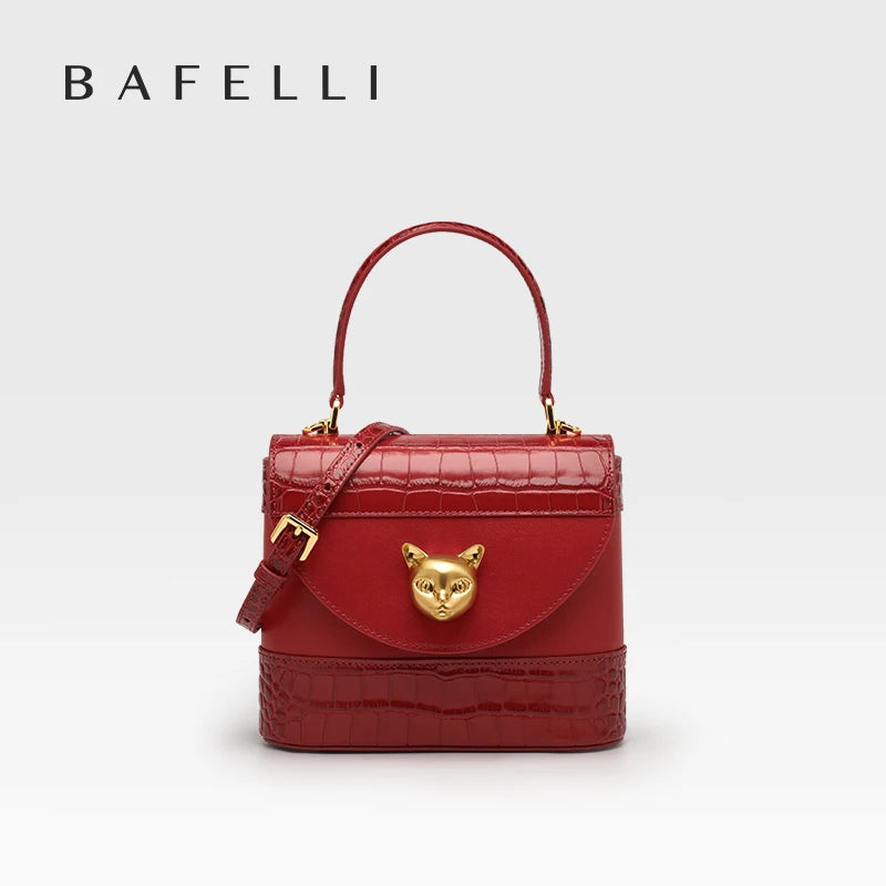 Genuine Leather Bucket Bag – Animal Print Style