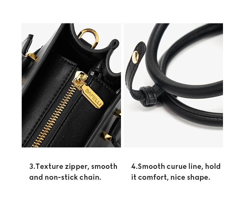 Split Leather Shoulder and Crossbody Bag