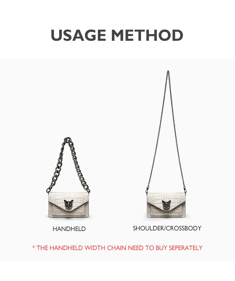 Genuine Leather Clutch and Crossbody Bag – Flap Lock Design
