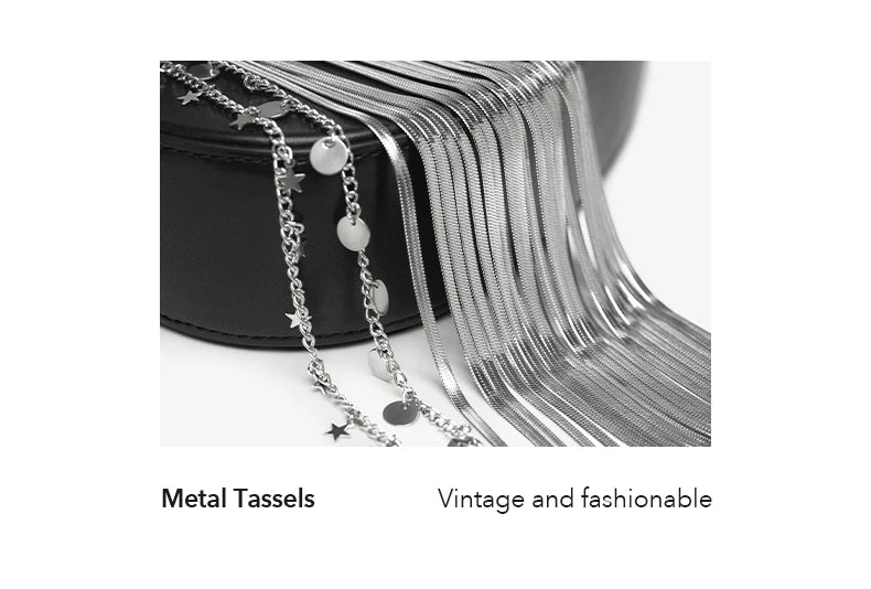 Genuine Leather Saddle Crossbody and Shoulder Bag – Tassel Flap Design