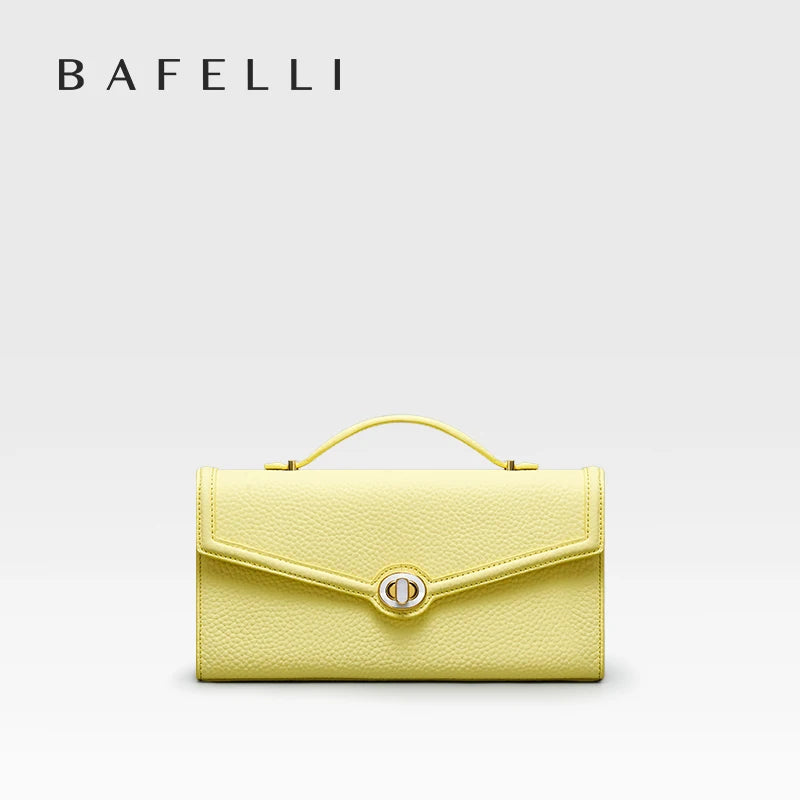 Genuine Leather Clutch Bag – Dress Style with Lock Flap
