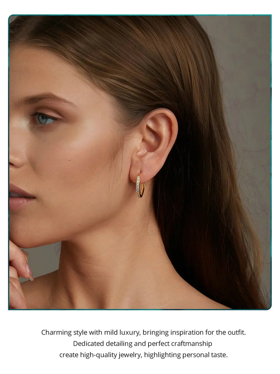 925 Sterling Silver CZ Huggie Hoop Earrings with Geometric Design
