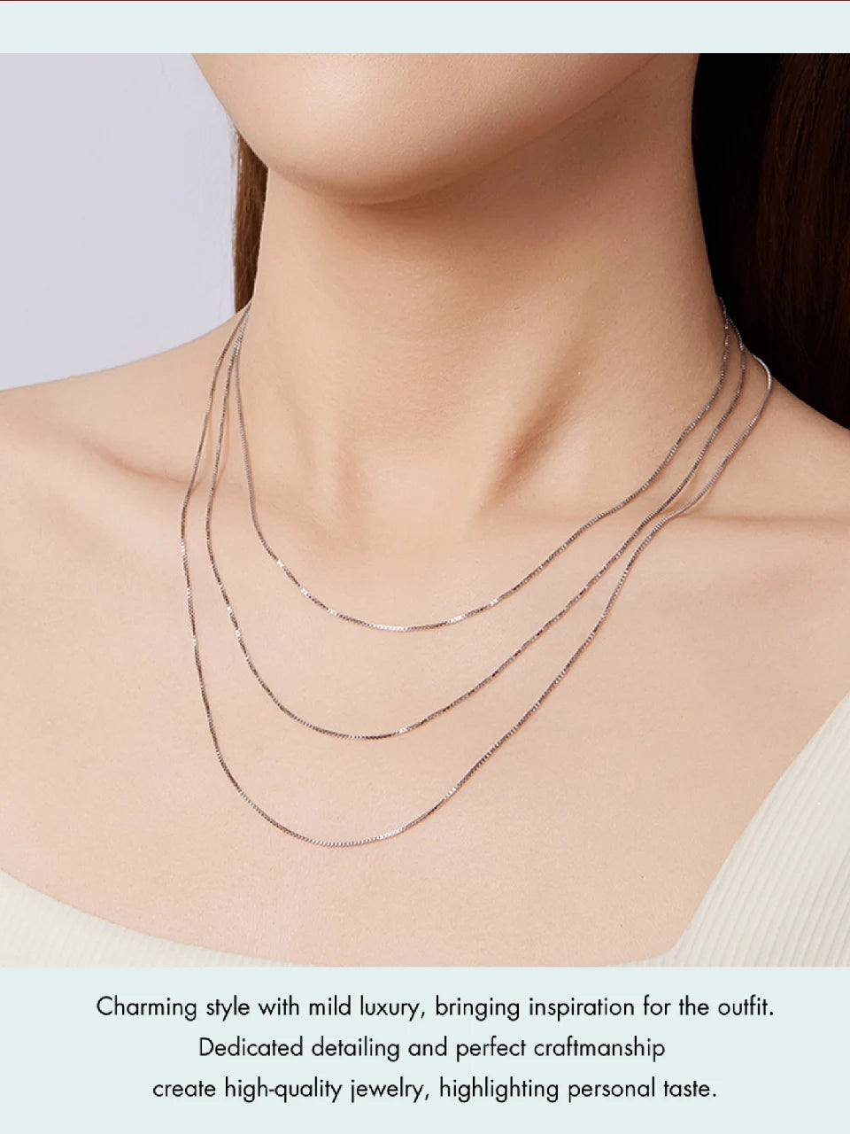 925 Sterling Silver Thin Chain Necklace – 0.8mm Link with Lobster Clasp