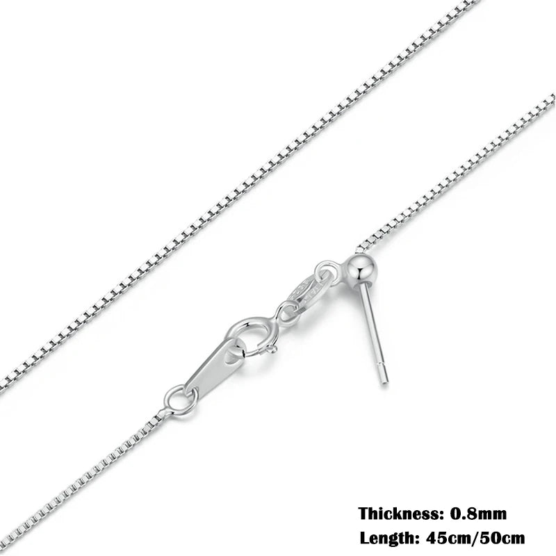 Sterling Silver Adjustable Chain Necklace – Lobster Clasp