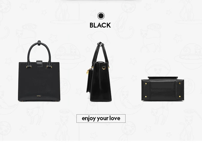 Split Leather Shoulder and Crossbody Bag