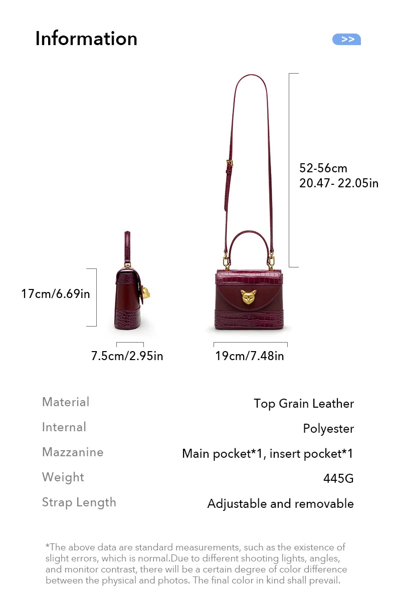 Genuine Leather Bucket Bag – Animal Print Style
