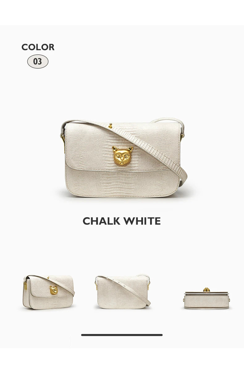 Boxy Genuine Leather Crossbody and Shoulder Bag