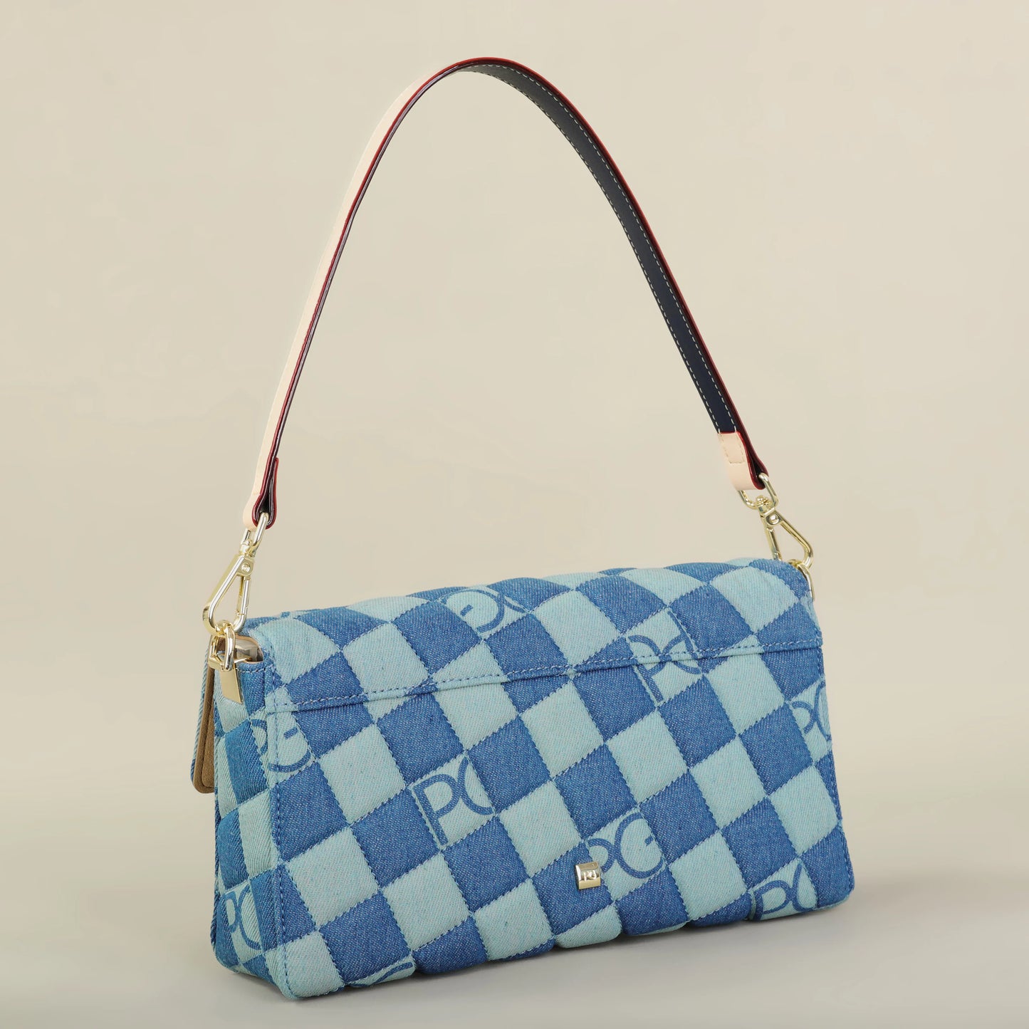 Bright Crossbody Bag – Elegant PU Satchel with Embroidery and Rivet Detail