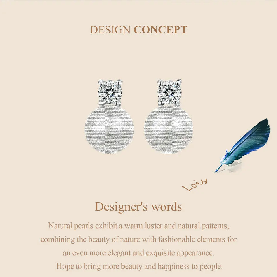 D-Color Moissanite Stud Earrings – 925 Sterling Silver