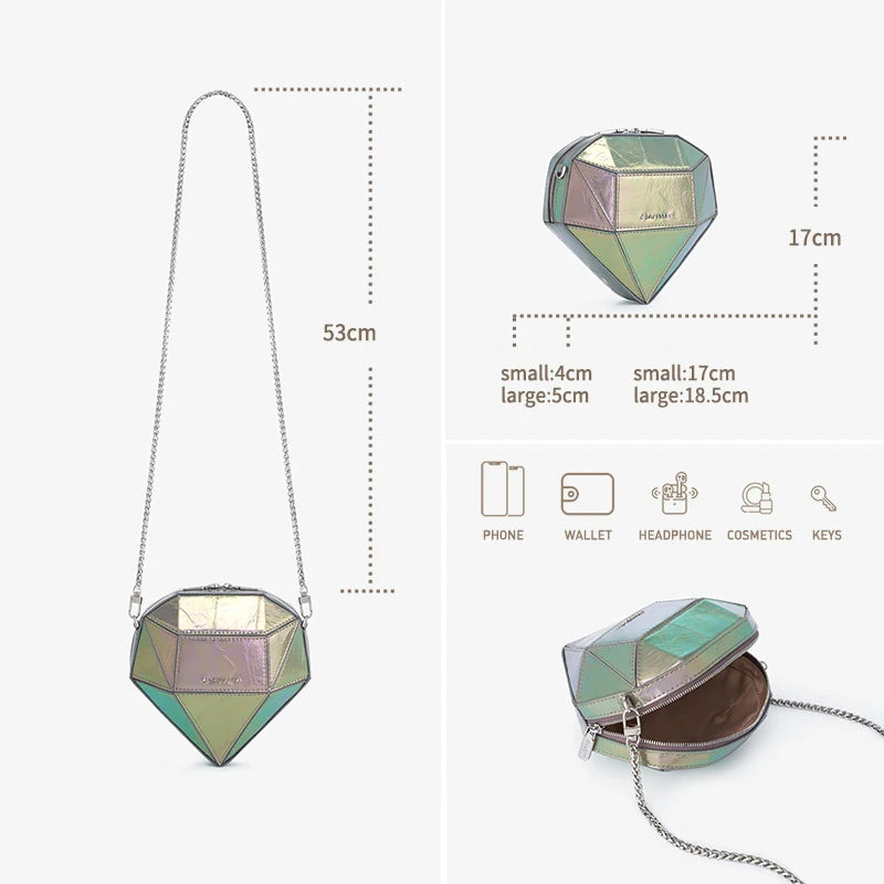 Mini Genuine Leather Clutch – Y2K Fantasy Style
