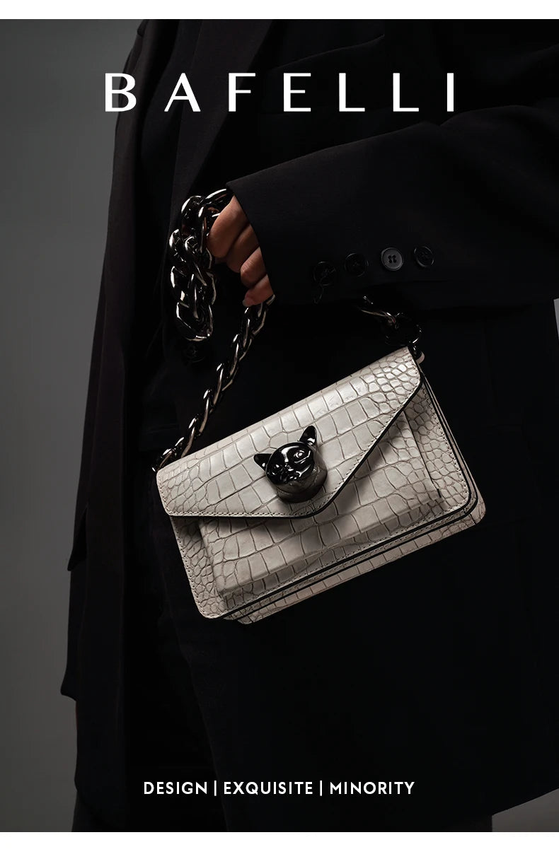 Genuine Leather Clutch and Crossbody Bag – Flap Lock Design