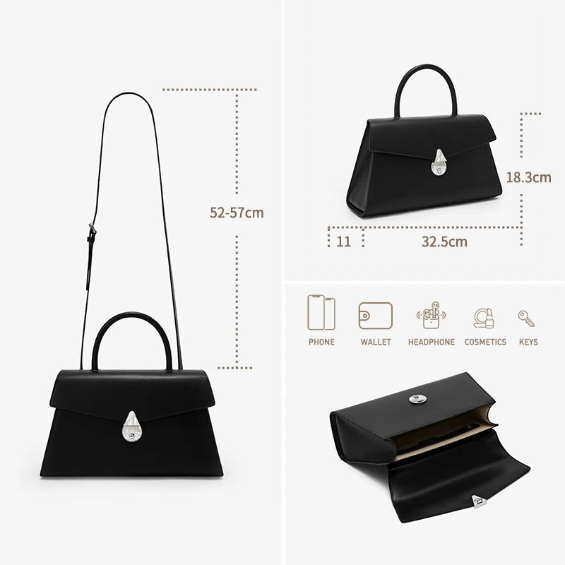 Genuine Leather Doctor Bag – Hard Structure with Flap and Lock