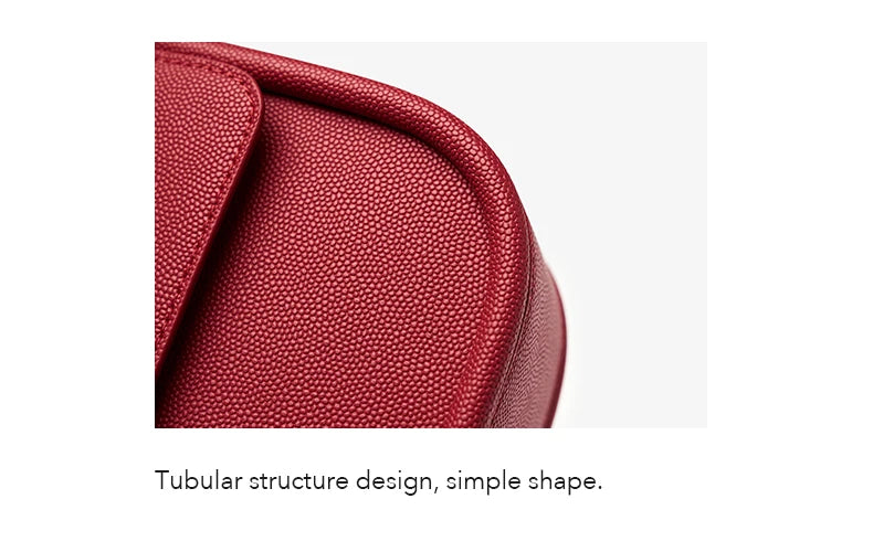 Elegant Split Leather Saddle Crossbody Bag