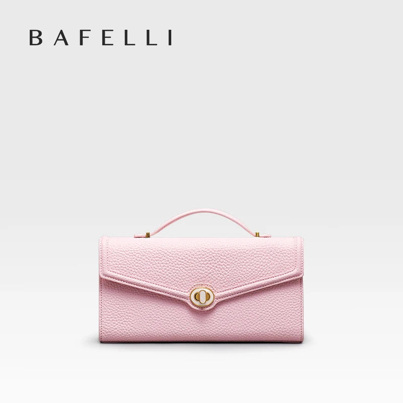 Genuine Leather Clutch Bag – Dress Style with Lock Flap