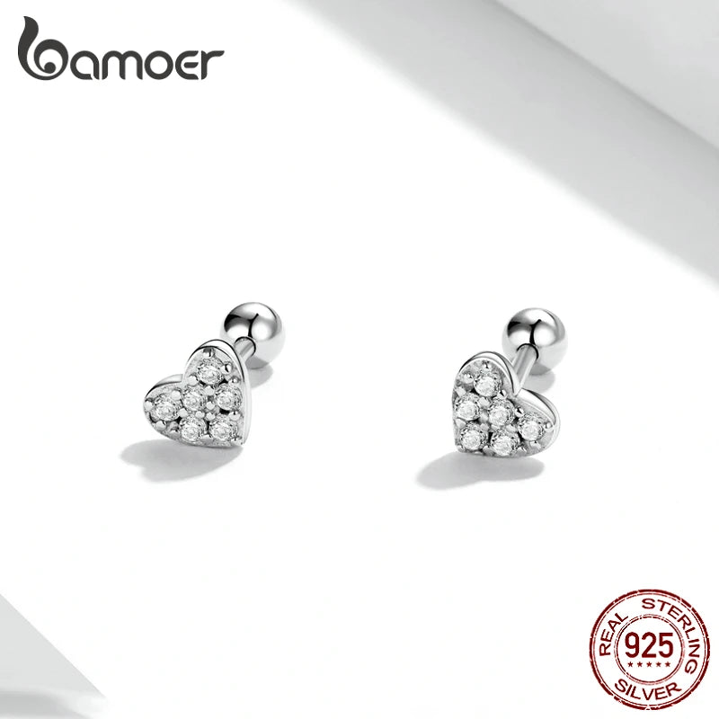 Brilliant Star and Butterfly Sterling Silver Stud Earrings