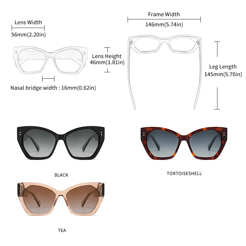 Bold Butterfly Polarized Sunglasses – Acetate Frame