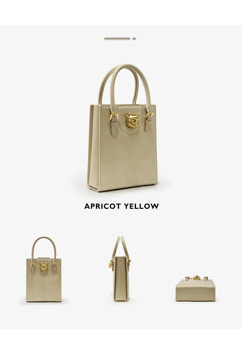 Elegant Genuine Leather Mini Crossbody and Tote Bag