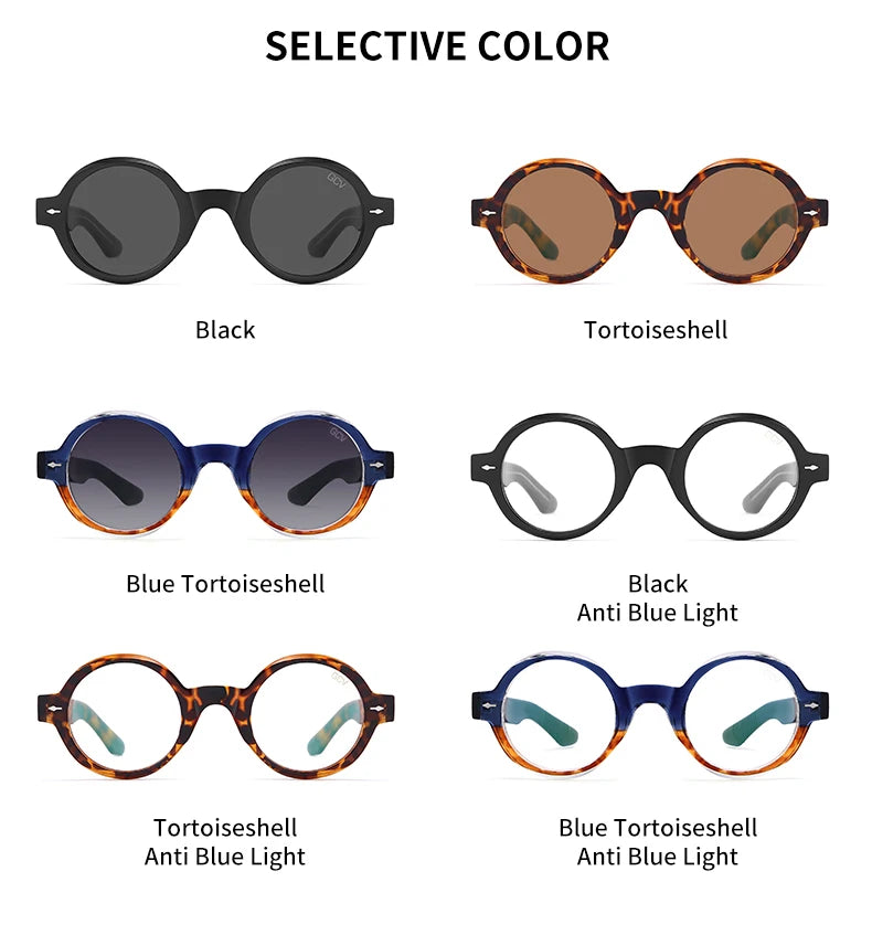 Circular Acetate Sunglasses – Polarized Mirror UV400