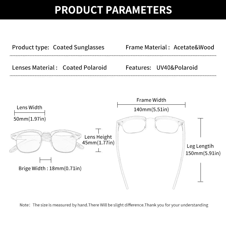 Butterfly Wooden Polarized Party Sunglasses