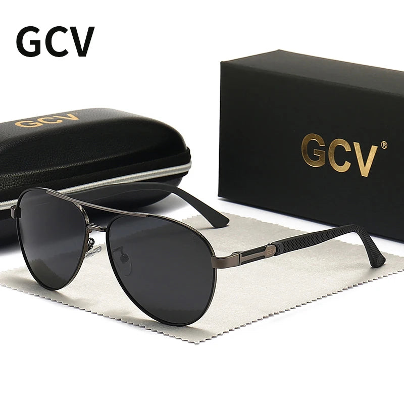 Classic Oval Polarized Sunglasses – Aluminum Frame