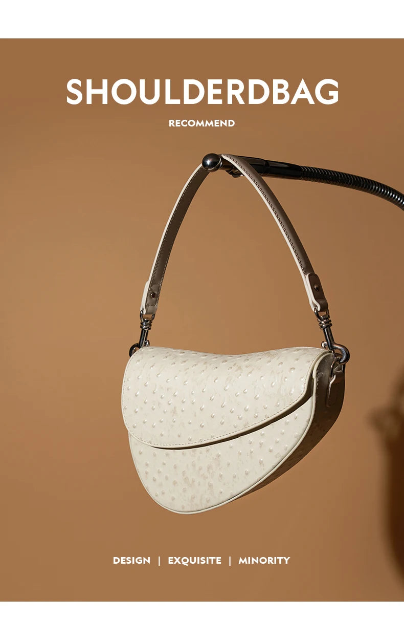 Genuine Leather Saddle Crossbody and Shoulder Bag – Tassel Flap Design