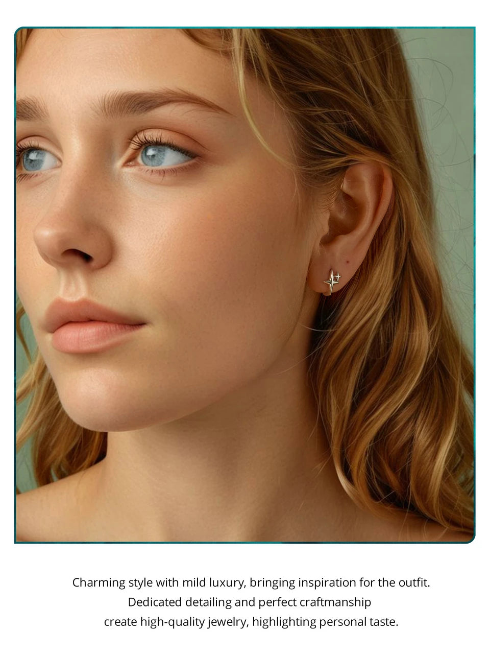 925 Sterling Silver Starlight Hoop Earrings – Minimalist Double Star Huggie