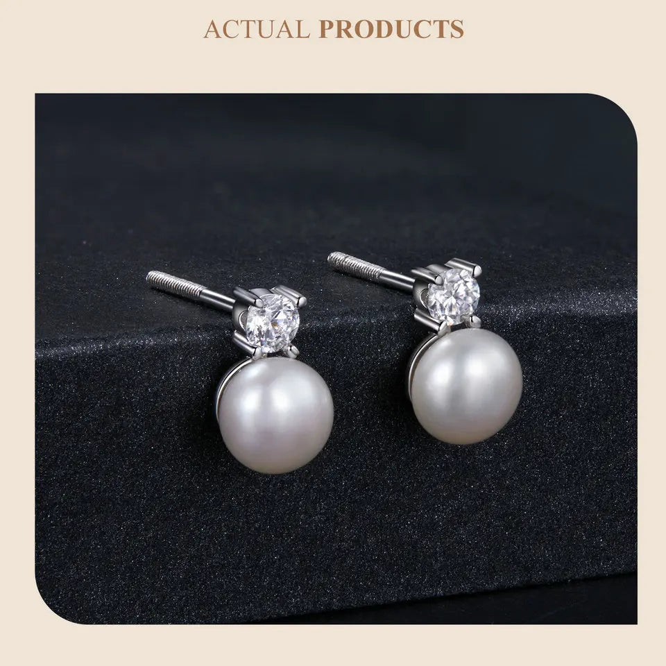 D-Color Moissanite Stud Earrings – 925 Sterling Silver