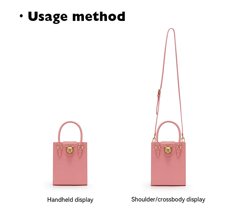 Elegant Genuine Leather Mini Crossbody and Tote Bag