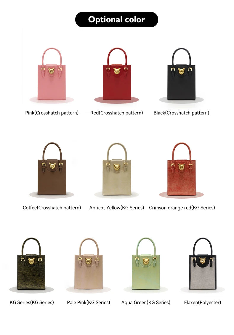 Elegant Genuine Leather Mini Crossbody and Tote Bag