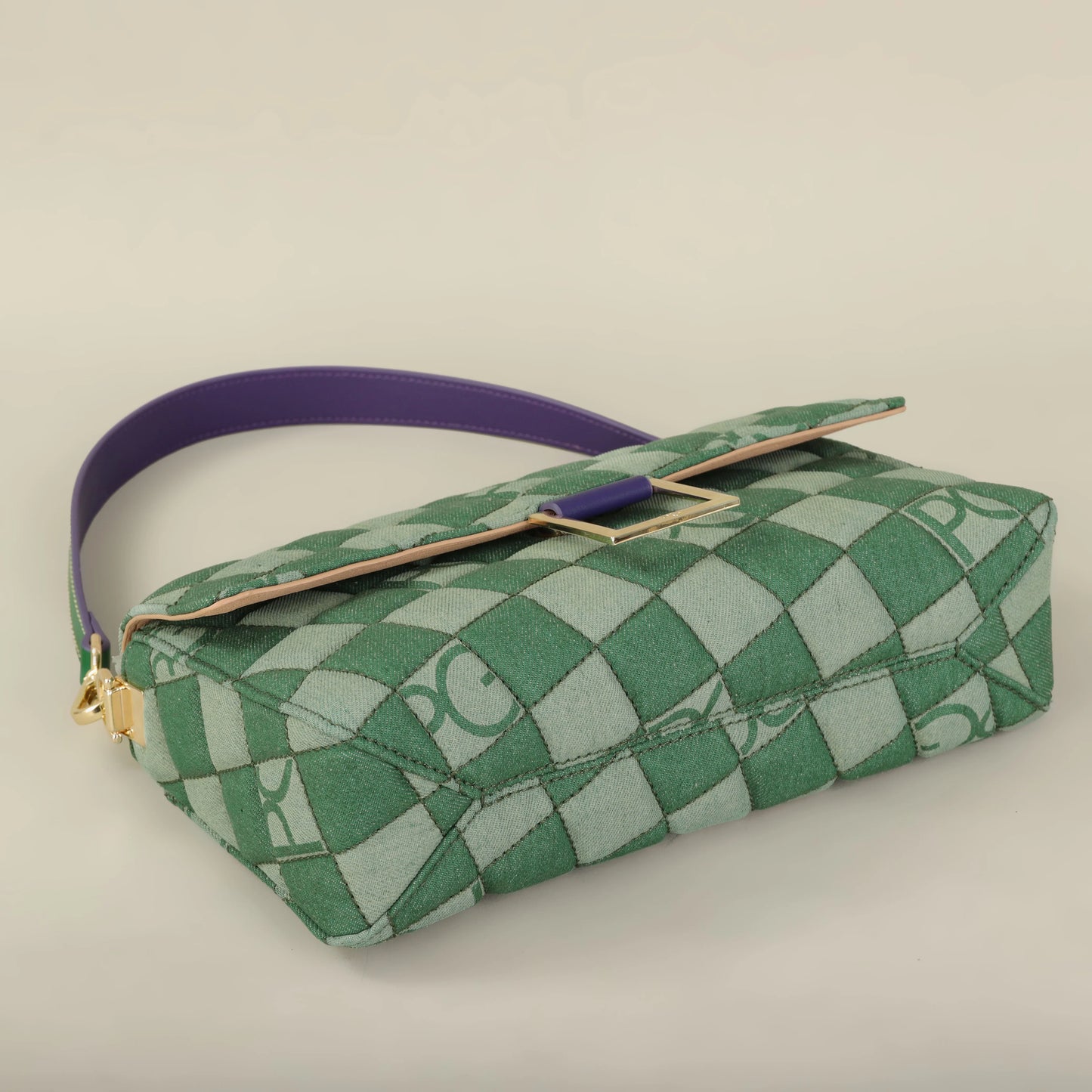 Bright Crossbody Bag – Elegant PU Satchel with Embroidery and Rivet Detail