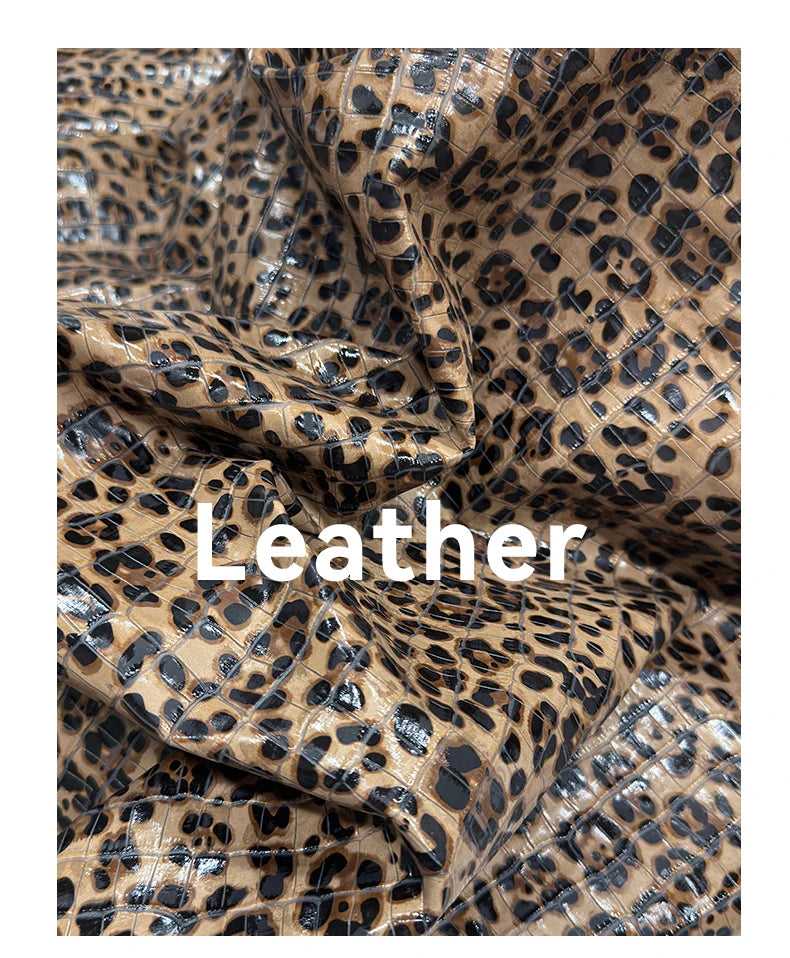 Soft Cowhide Leather Hobo Tote – Leopard Shoulder and Crossbody Bag