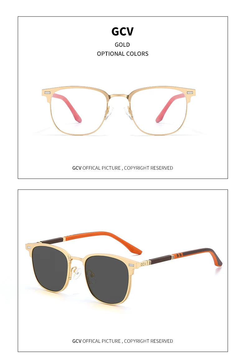 3 in 1 Rectangle Polarized and Optical Sunglasses Set