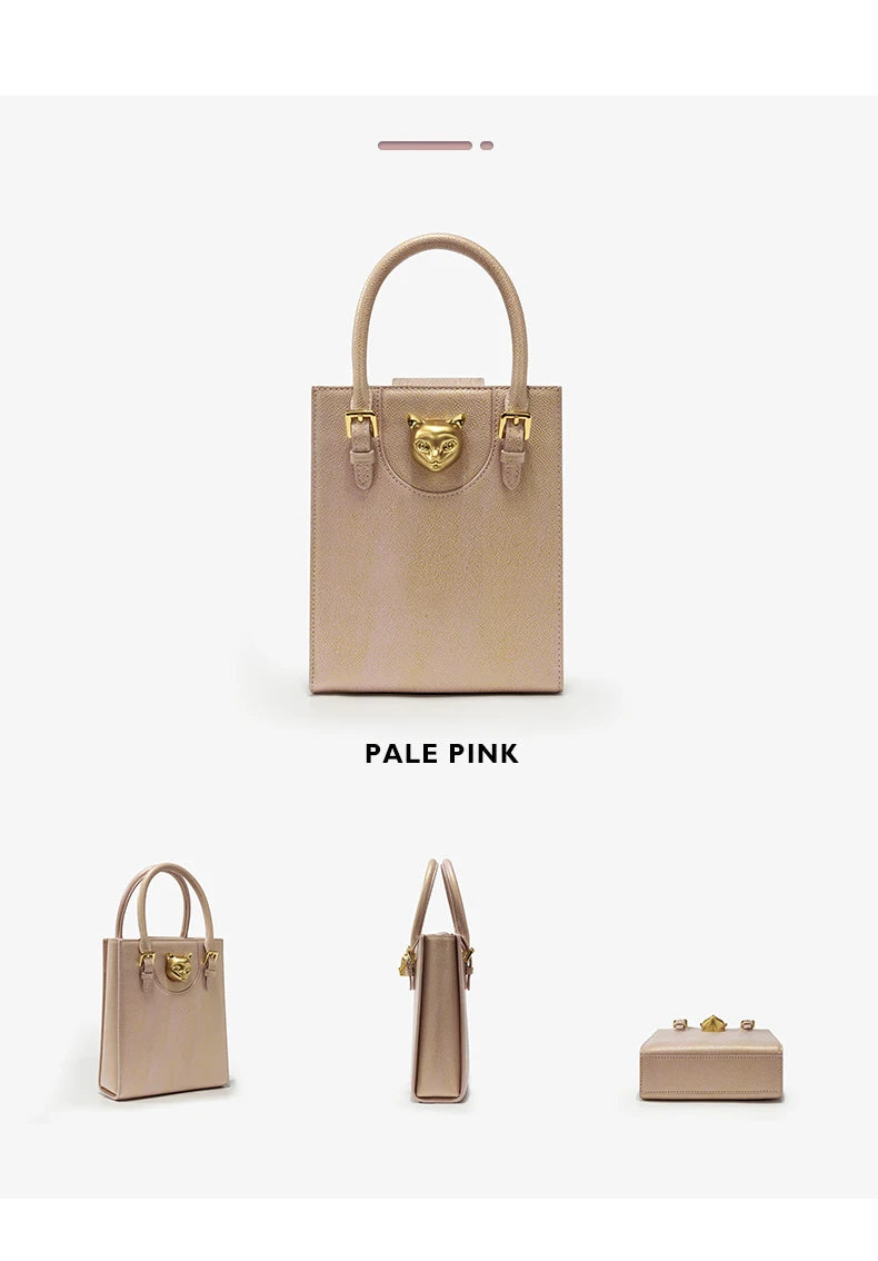 Elegant Genuine Leather Mini Crossbody and Tote Bag