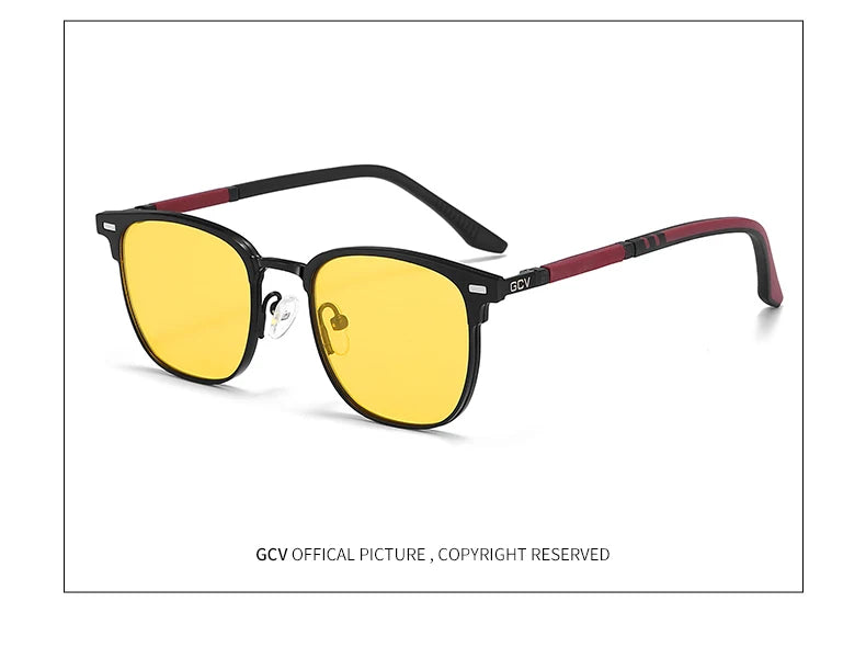 3 in 1 Rectangle Polarized and Optical Sunglasses Set