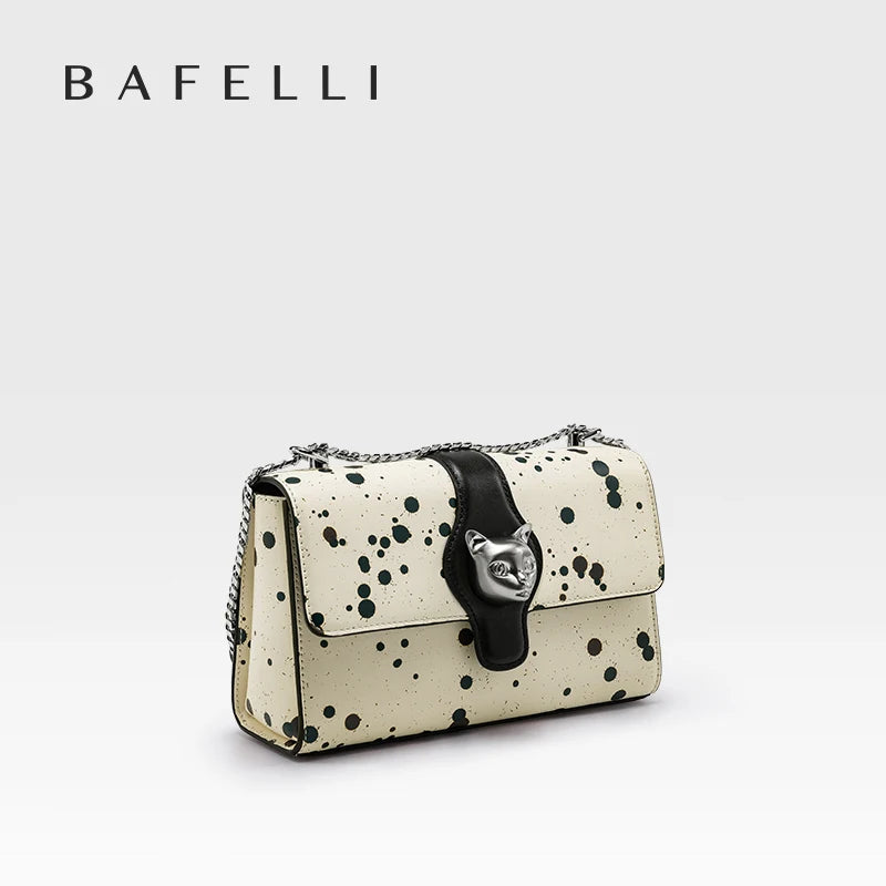 Genuine Leather Shoulder and Crossbody Bag – Dot Flap Design