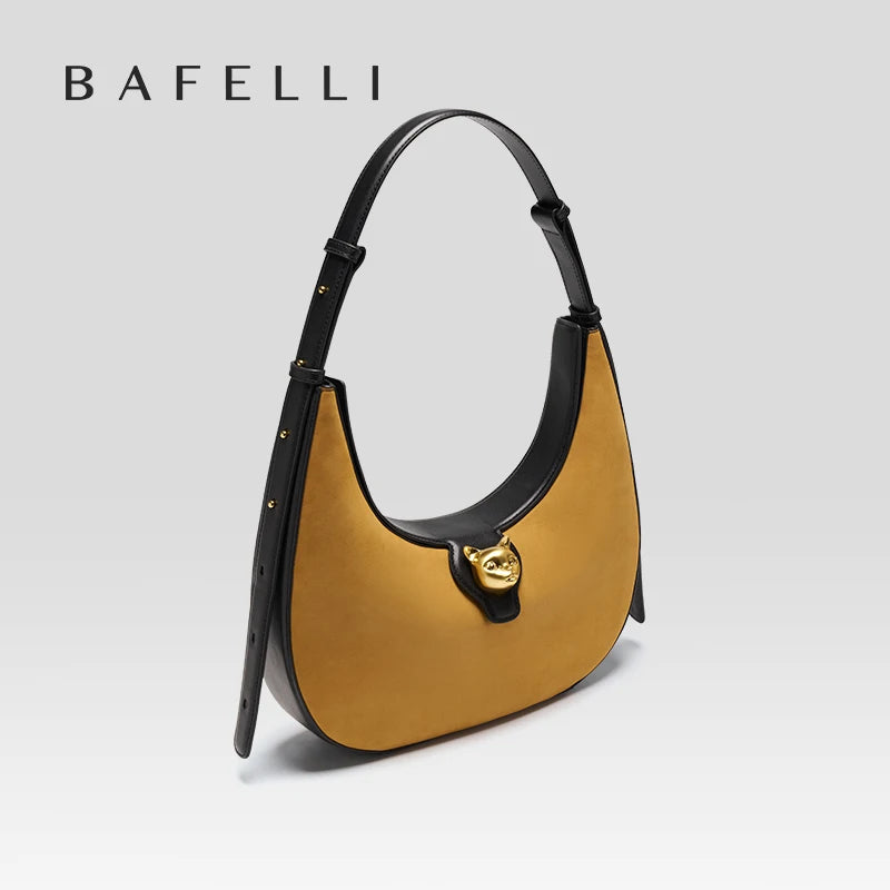 Patchwork Genuine Leather Hobo Shoulder and Crossbody Bag