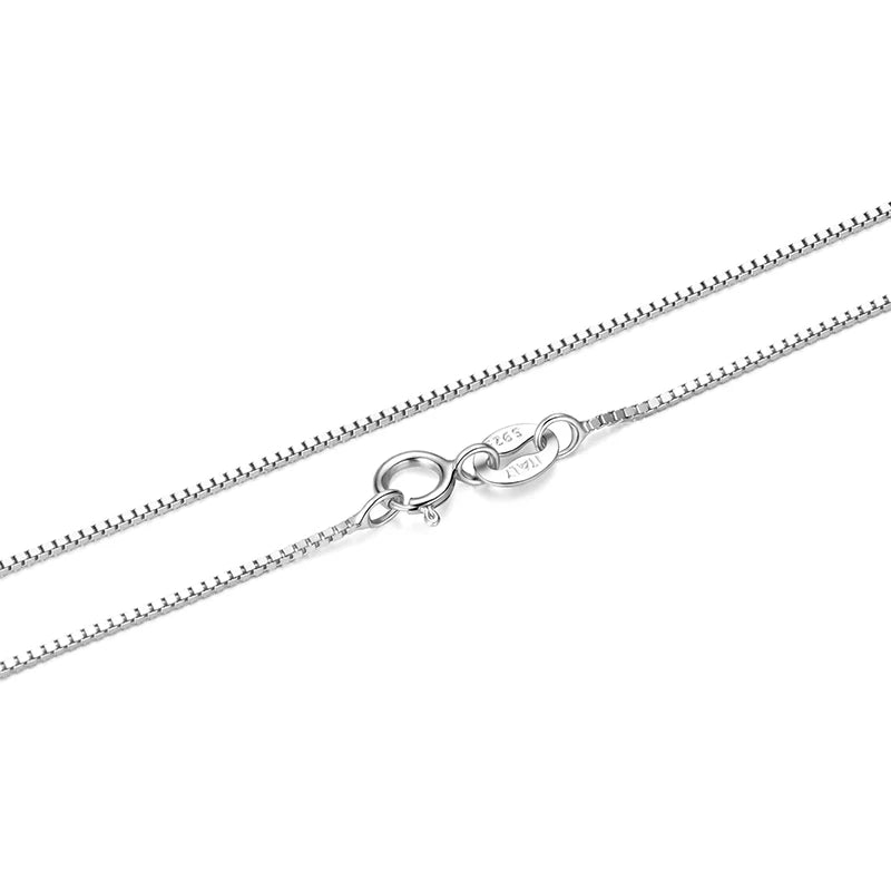 925 Sterling Silver Thin Chain Necklace – 0.8mm Link with Lobster Clasp