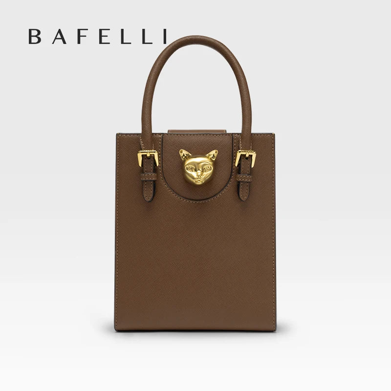 Elegant Genuine Leather Mini Crossbody and Tote Bag