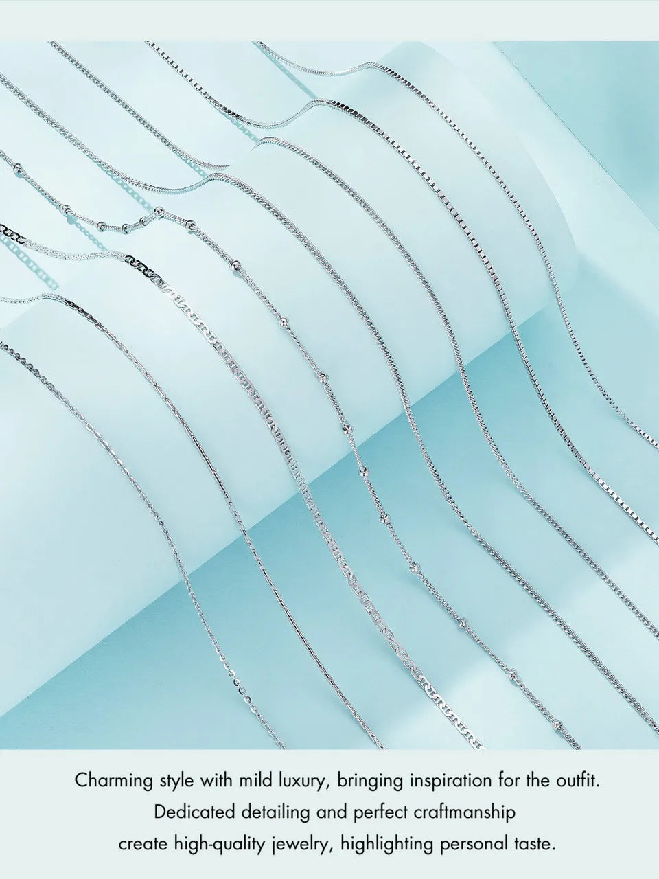 Sterling Silver Adjustable Chain Necklace – Lobster Clasp